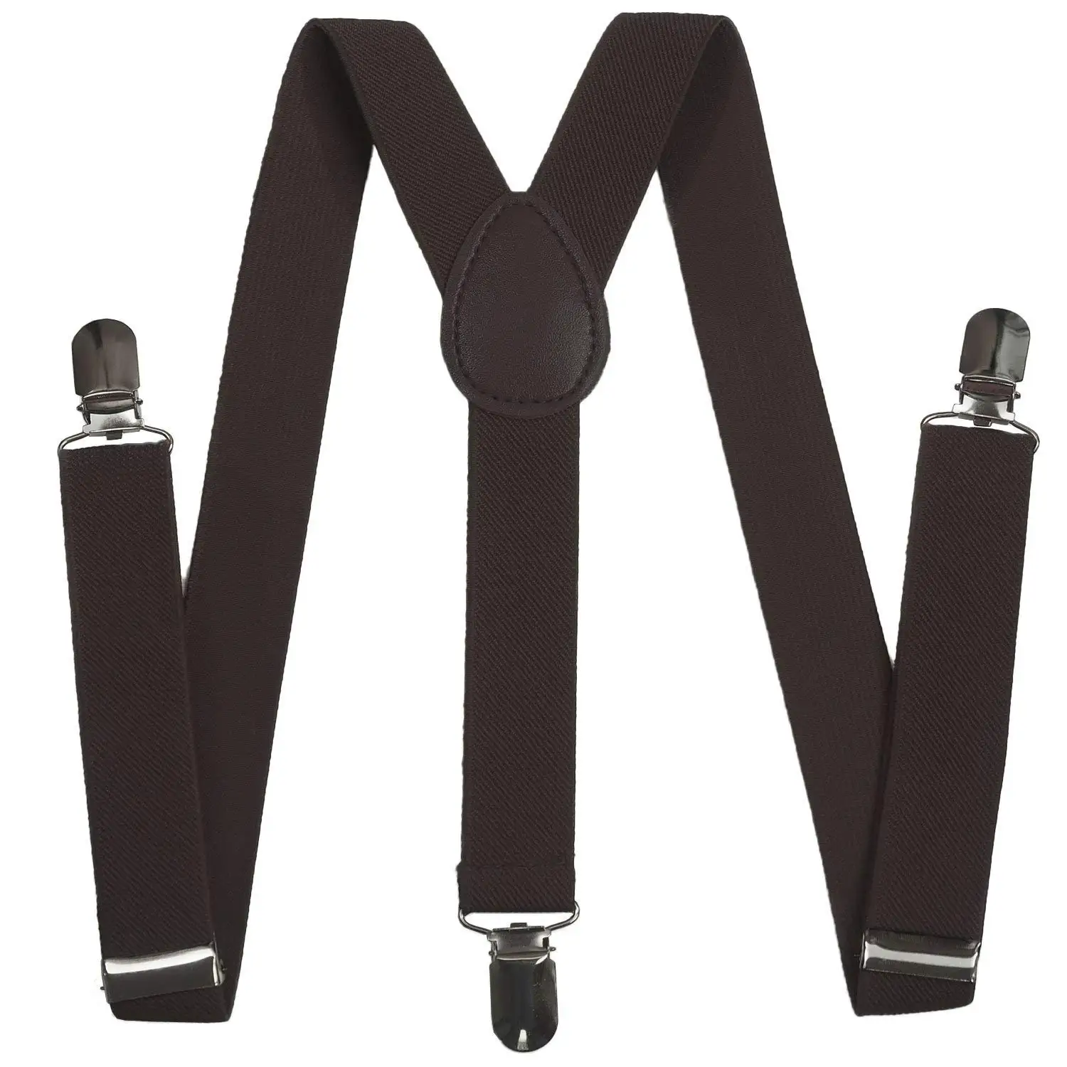 Kay's BTQ Boy Kids Child Girls Toddler Adjustable Adjustable Elastic Solid Suspenders (Coffee)