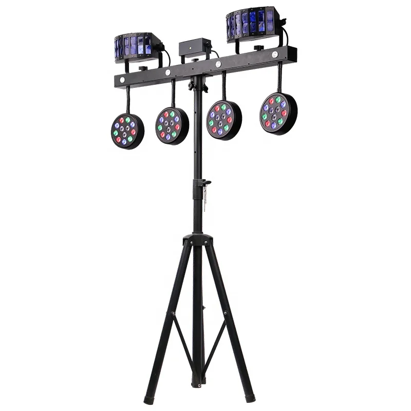 Dj 4 Set Led Standing Stage Light Rgbw Color Cob Led Par Kit Led Flat