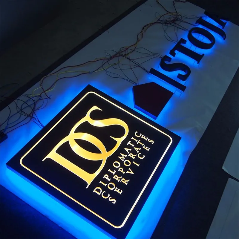 Outdoor Customized 3d Led Backlight Logo /acrylic Backlit Letter Sign