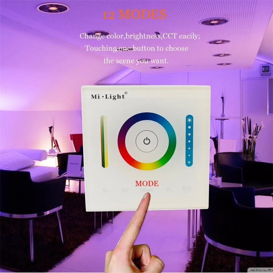 New Milight Smart Panel Led Controller RGB RGBW RGB+CCT LED Touch Switch Panel Controller Led Dimmer