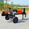 Fast Log Splitter with 20t Splitting Force self-power driving wood tree cutting machine