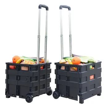 Quick Cart Two-wheel Collapsible Handcart With Black Lid Rolling ...