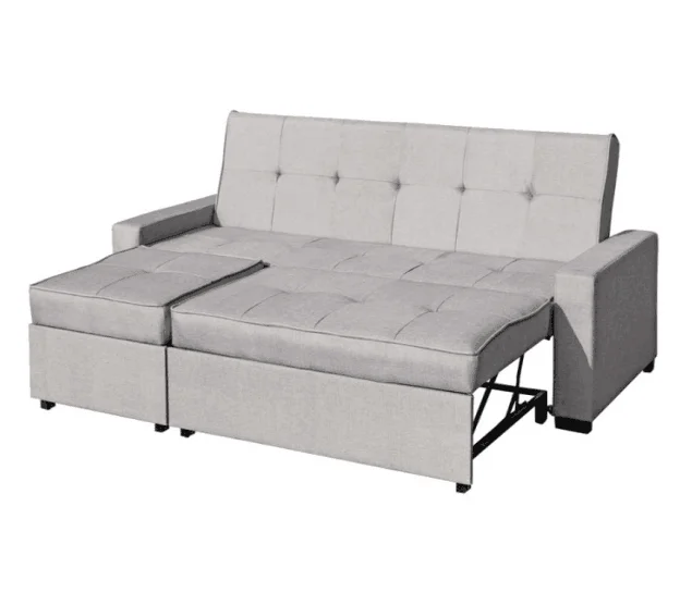 High Quality European Modern Style Upholstered Light Grey Linen Fabric