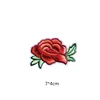 custom various rose shapes iron-on embroidered patch for decoration