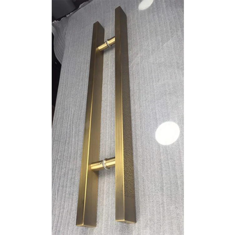 Decorative Gold Luxury Brass Antique Copper Door Handles For Wood Door