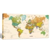 High Resolution Print World Map/Large Size Canvas Art for Office Decor/Wholesale Canvas Print Manufacturer