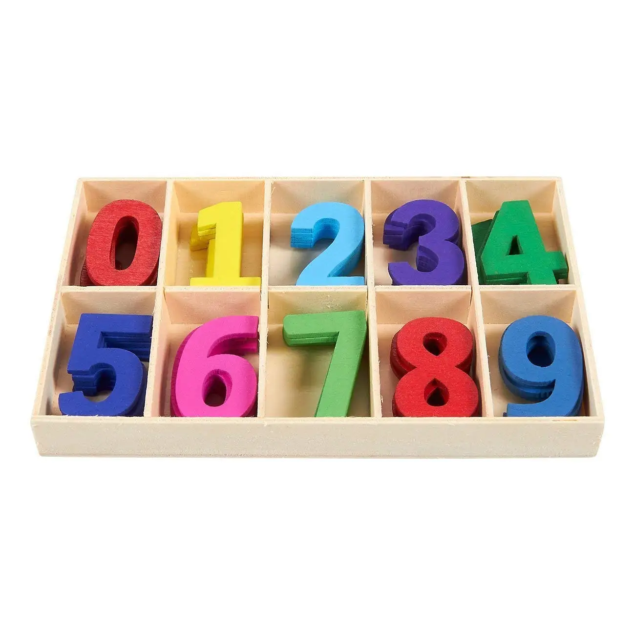 Kids Learning Toy Wooden Craft Numbers With Storage Tray - Buy Craft ...