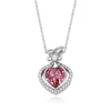 43810-crystal stones for jewelry Crystals from Swarovski, blue heart crystal pendant necklace