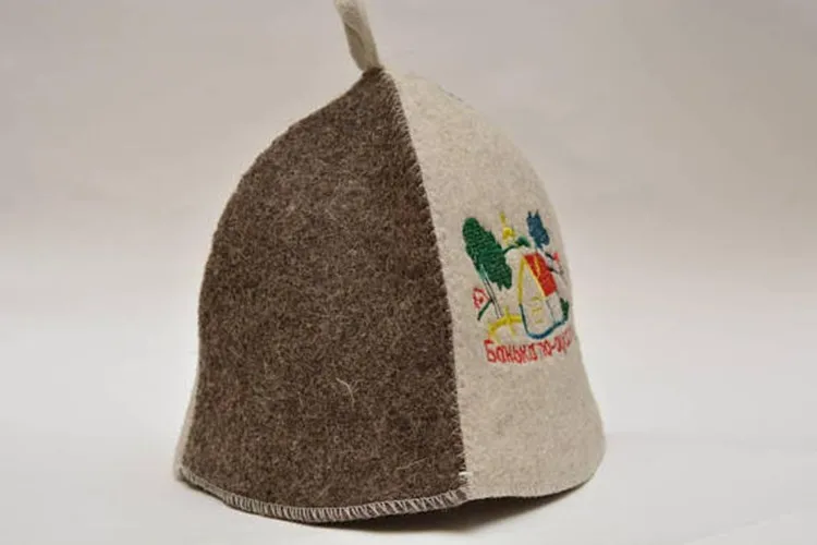 Sauna cap Russian Banya hat baths Natural wool Felt accessories шапка для бани