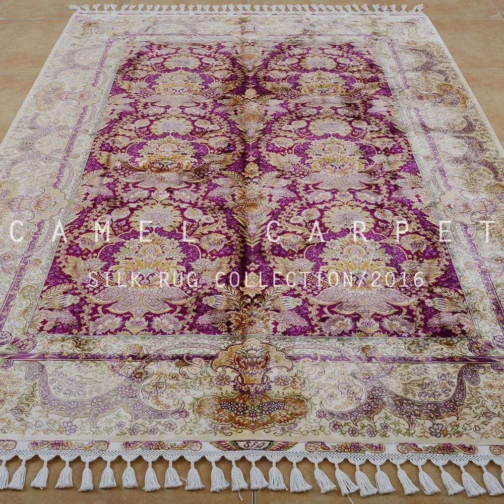 Lila Red Bereich Teppich Home Schlafzimmer Handgeknupfte 170x250