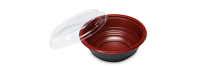 Microwavable Black Poke Donburi Disposable Food Packaging Rice Bowl