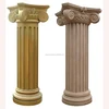 stone roman pillars or balusters with statue