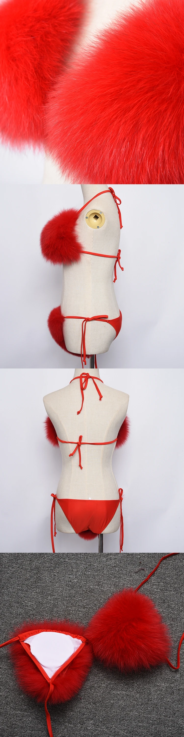 fur bikini set