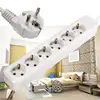 Hot EU Plug 6 Outlets AC Power Socket 250V Electrical Plug Adaptor Extension Socket Cable Wall Mains Lead Plug Strip Adapter
