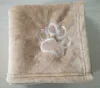 China super soft custom polyester printed plush flannel fleece throw pet dog soft blanket