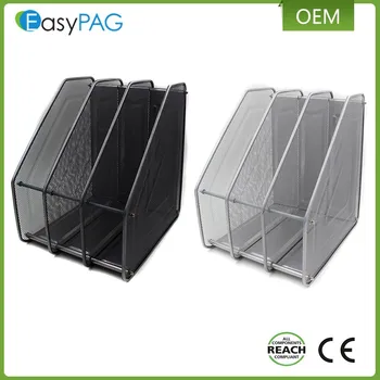 Easypag 3 Compartment Emble Metal Wire Mesh Desktop Office File Easypag 3 Compartment Emble Metal Wire Mesh Desktop Office File Stands