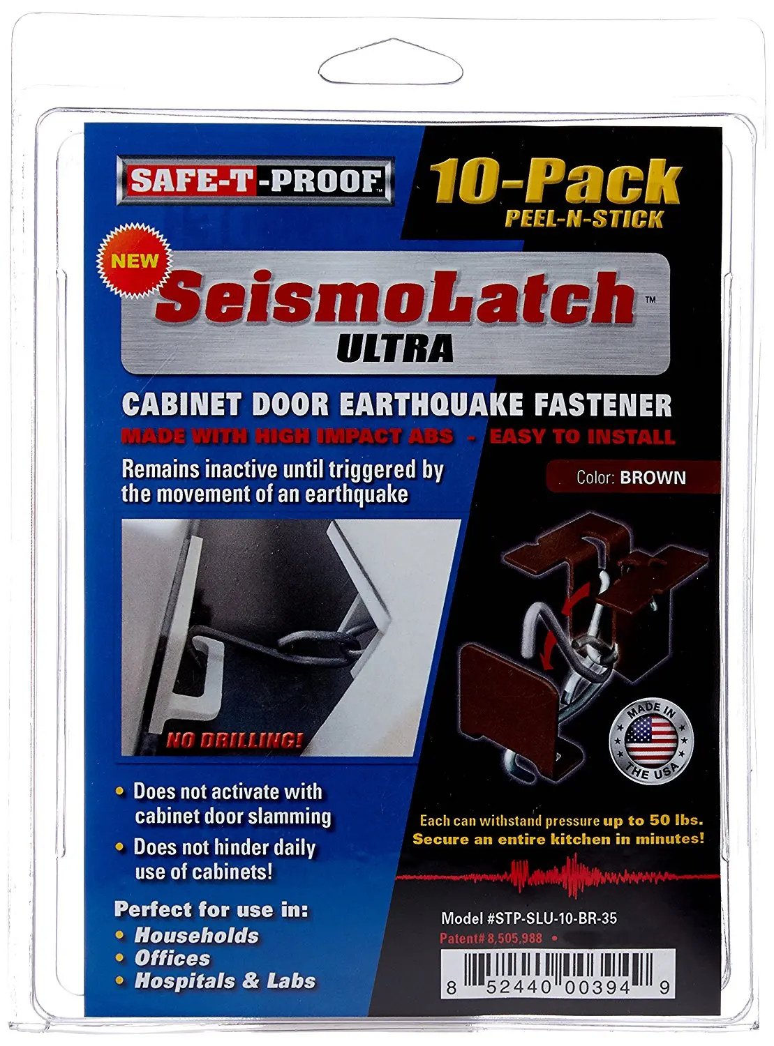 Buy Seismolatch Automatic Earthquake Activated Cabinet Latch