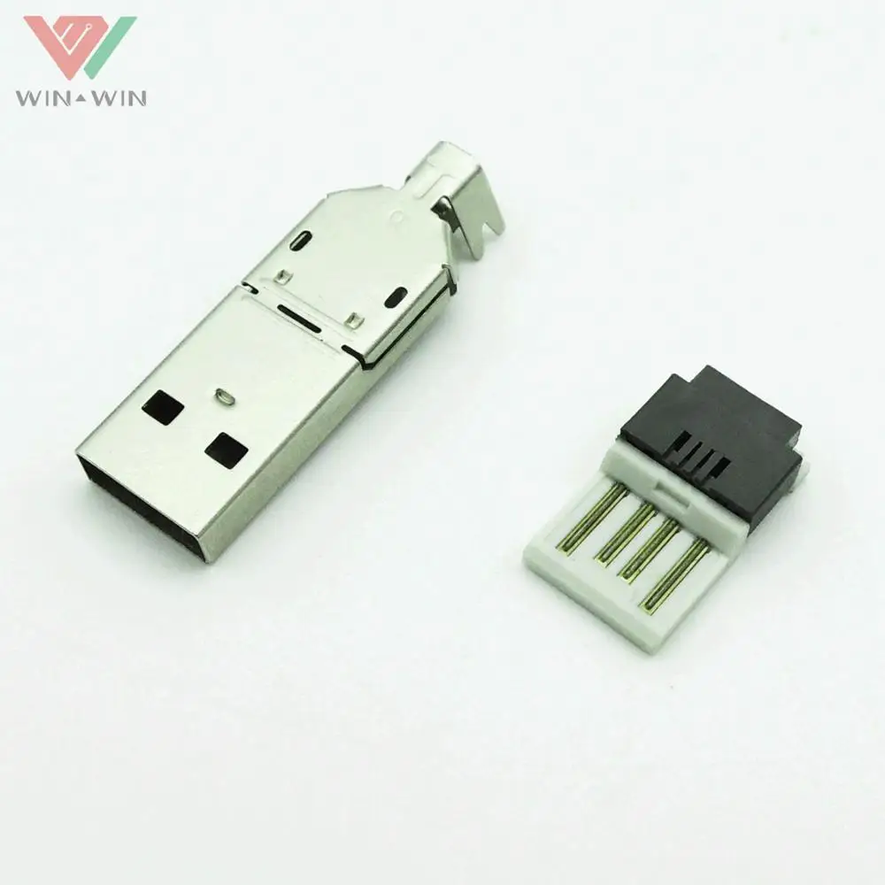 Longest Crimping 2.0 USB Type A male Connector