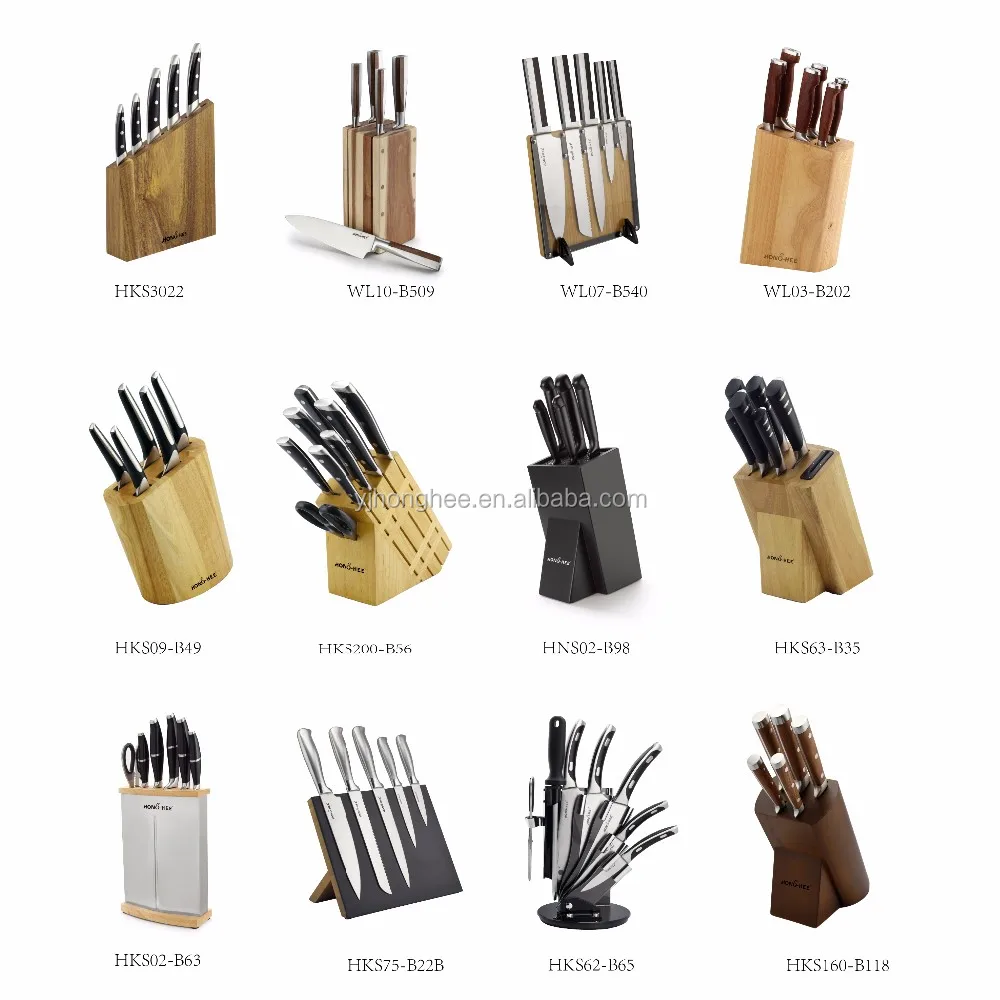 Acacia Wood Handle Kitchen Knife Set