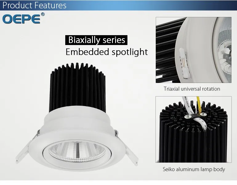 LED Recessed Spotlight Ceiling Spotlight Spot 230v 3w 5w 7w Dimmable Kanto ip20 
