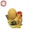 decorative hand carved wooden animal rooster egg cup
