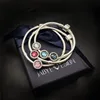 Latest Trendy 925 sterling silver charm bracelet s925 women fashion opal diamond bangle bracelet