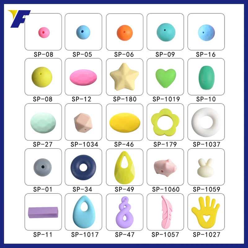 FDA Silicon Baby Chewable Silicone Letter Beads for Baby Teething Pacifier Chain 3