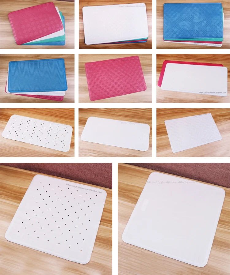 Natural Rubber Bathroom Rubber Mat For Bathtub Floor Anti Slip With