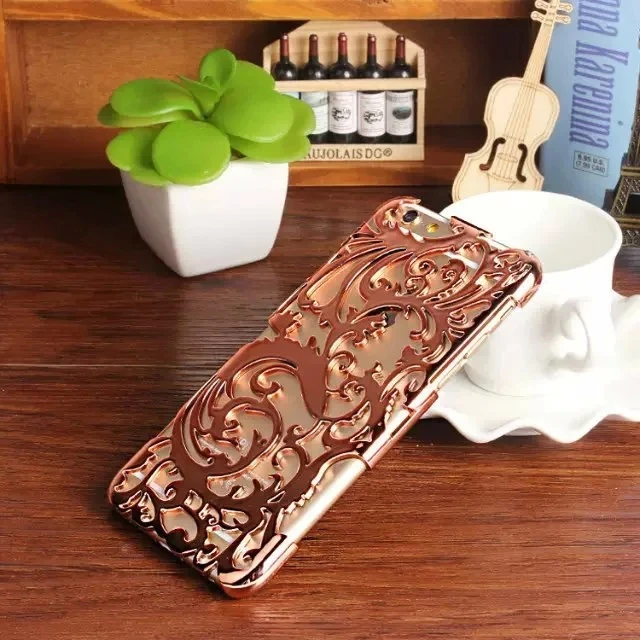 New coming mix color Elegant Hollow Out Mental Hard Case For iphone 6 plus