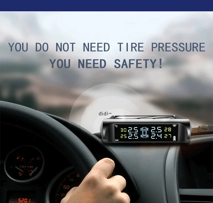 China Solar Tpms With Sensor Tire Pressure Monitoring