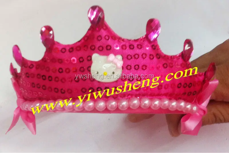 Wholesale Mini Princess Crown Hello Kitty Hairband With Pearl Buy Mini Princess Crown Princess Crown Hello Kitty Hairband Product On Alibaba Com