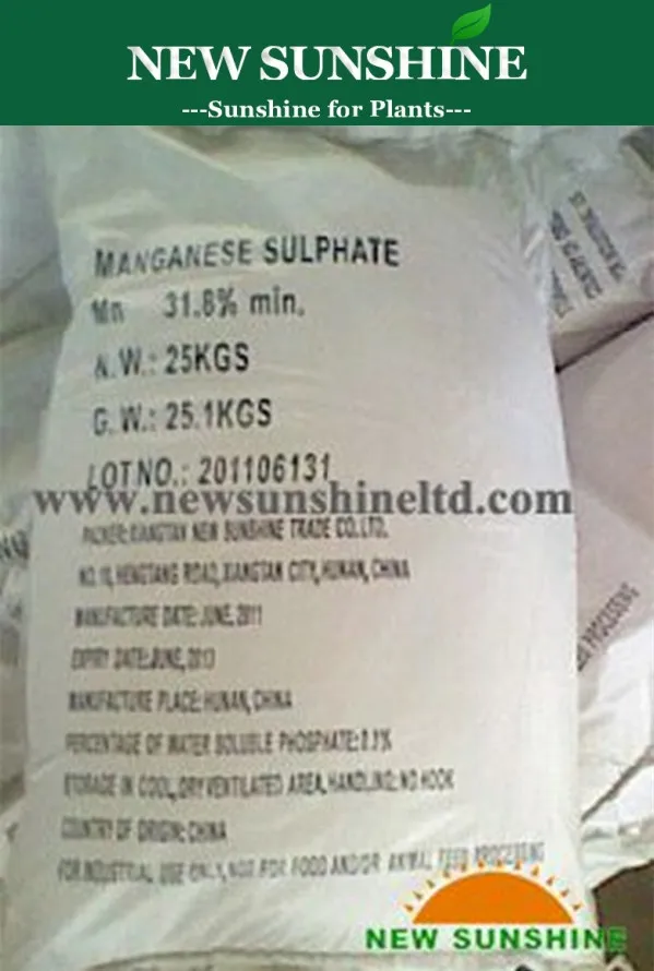 Manganese sulphate packing