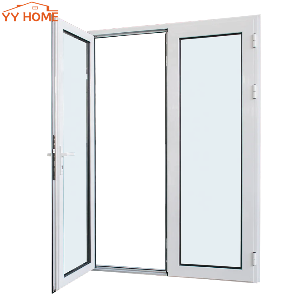 40dB Acoustic good soundproof Aluminium windows and doors Swing Opening Style French Door