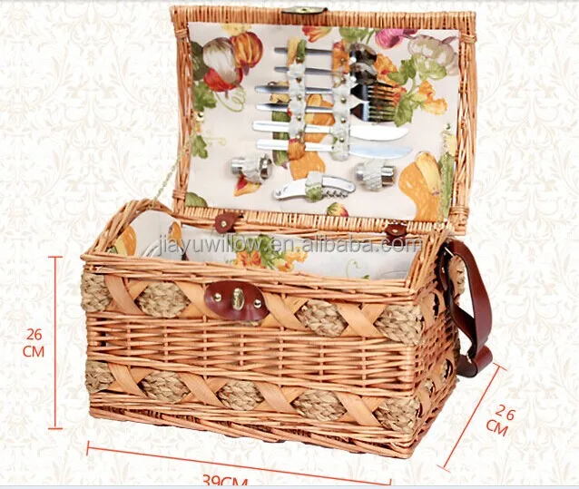 Wholesale Handmade Mini Picnic Basket Cheap Wicker Picnic Basket Set