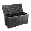 Plastic Deck Storage Container Box Outdoor Patio Garden Furniture 290L Black