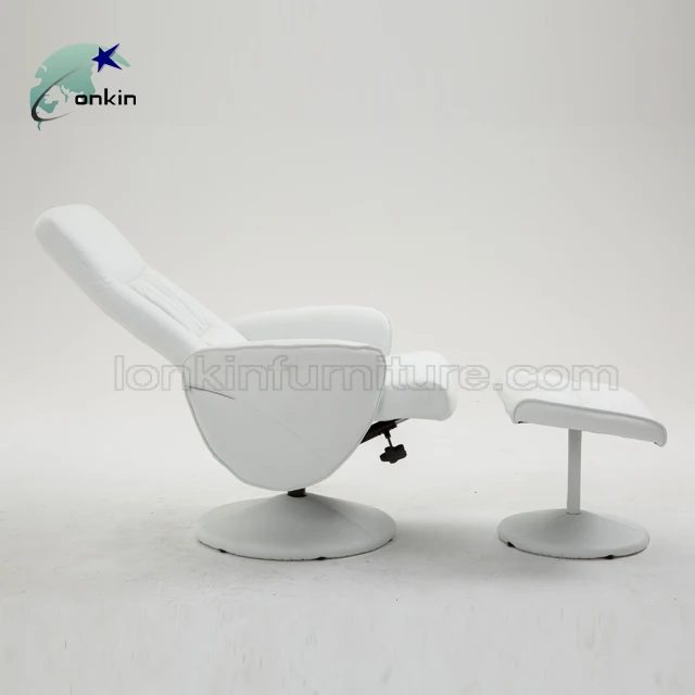 Modern Design Living Room Ottoman White Leather China Reclining
