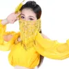 BestDance women belly dance face veil belly dancing beads chiffon face veil OEM