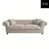 Modern Appearance soft Linen sofa, soft cushion sofa, Petite white sofa