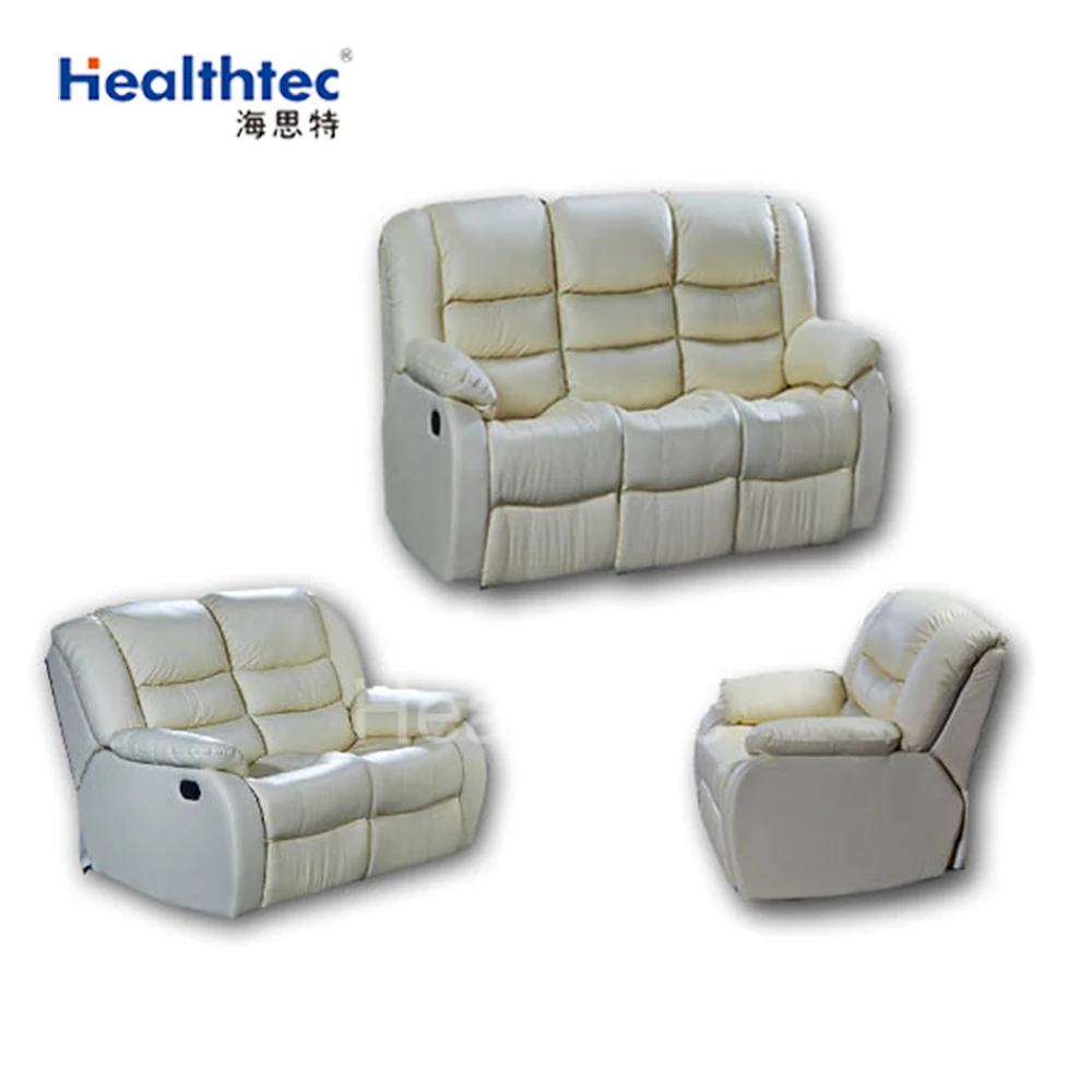 Lazy Boy Manual Leather Recliner Sofa Set Modern Living Room Sofa