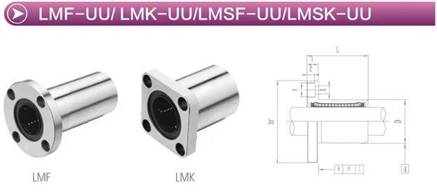 LM3 UU china supplier linear bearing LME03 UU LM 03 UU