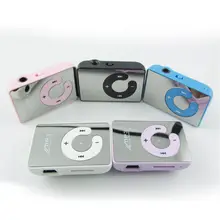 Mini Mirror Clip USB Digital Mp3 Music Player Support 8GB SD TF Card 6 Colors Can Choose