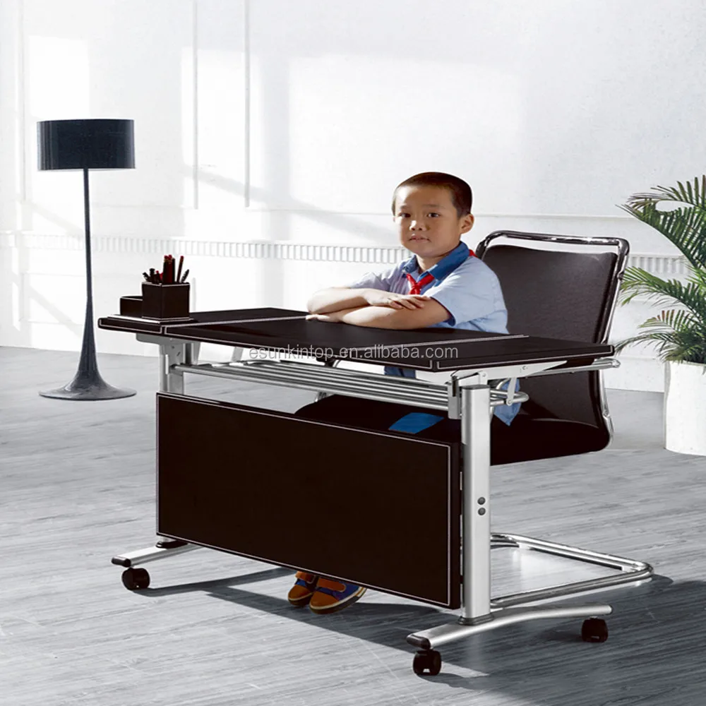 Commercial School Furniture Moving Student Table Folding Study Desk