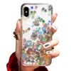 Liquid Floating Bling Love Heart Stars Mobile Shell Case for ASUS