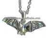 Halloween bat pendant,Bat charm Festival promotion,Alloy bat neclace with gunuine shell