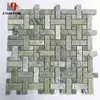 Good Price Marble Tile With Green Veins Basket Weave Mosaic Ming For Decoration