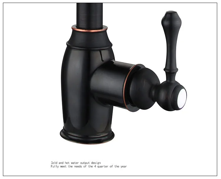 Single Hole Laundry Tap Swivel Mixer Taps Pull Down Faucet Spray Black