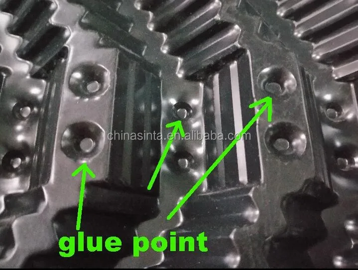 PP polypropylene cross fluted cooling tower fills