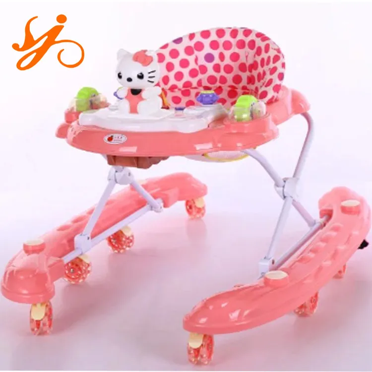 pink racing car baby walker