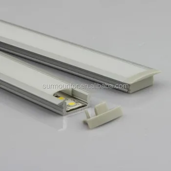 Shallow Flush Mount Aluminum Channel U Shape Aluminum Extrusion For Flex Hard Led Strip Lights Pc Cover End Caps Buy Recessed Anodized Aluminum