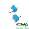 Blue color 1x4 terminal coded switches 4 position rotary dip switch